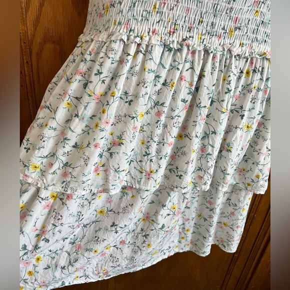 Gibsonlook THE MILLER AFFECT HIGH NECK RUFFLE DRESS size L color toscana white - Picture 6 of 16